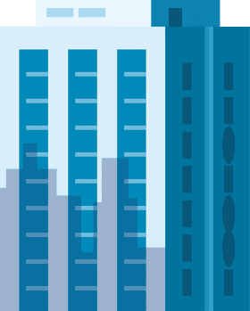 Tranquil Blue City Skyline at Dusk PNG