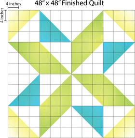 “Refreshing Green and Blue Quilt Blanket Design” PNG