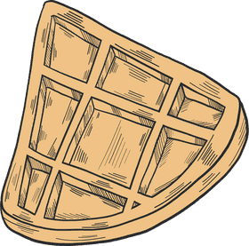 Waffle Delight Crispy Sweet Indulgence PNG