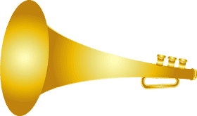 Golden Brass Musical Instrument of Joy PNG