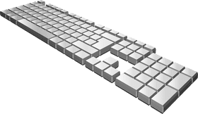 Sleek Computer Part Modern Minimalist Keyboard Design PNG