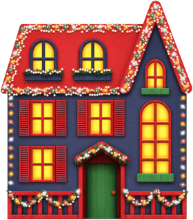 Festive Lights House of Cheer PNG