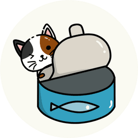 Whimsical Bathroom Cat Bell Feeder PNG