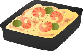 Delicious Shrimp and Broccoli Food Bake PNG