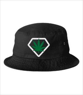 Stylish Cannabis Leaf Bucket Hat PNG