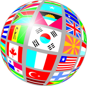 Vibrant Unity The Globe of Nations PNG