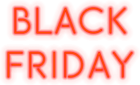 Vibrant Black Friday Postcard Invitation PNG