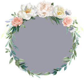 Radiant Floral Serenity Circle PNG