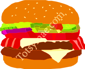 Delicious Fast Food Burger Delight PNG