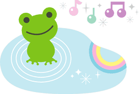 Frog in Harmony with Music Notes PNG