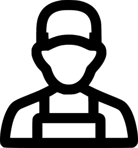 Dedicated Factory Worker in Action PNG