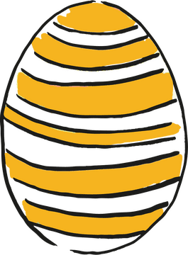 Easter Striped Egg Delight PNG