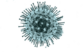 Luminescent Virus Structure Under Microscope PNG