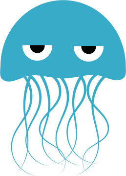 Jellyfish with Mysterious Eyes PNG