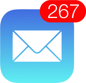 Email Overload 267 Unread Messages PNG
