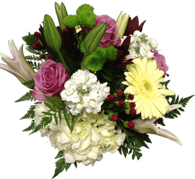 Vibrant Flower Harmony Bouquet PNG