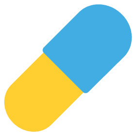 Colorful Dual-Capsule Pill Design PNG