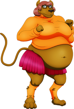 Colorful Cartoon Character Folder Design PNG