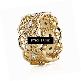 Elegant Gold Jewelry with Floral Design PNG