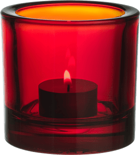 Radiant Red Candle Glow PNG