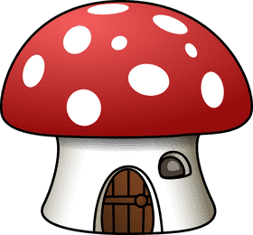 Whimsical Mushroom Soup Cottage Fantasy PNG
