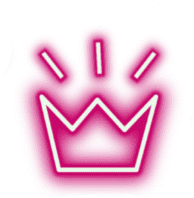 Neon Sign of Royalty and Celebration PNG