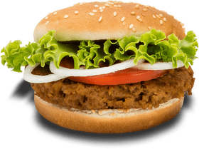 Savory Veggie Burger Delight PNG