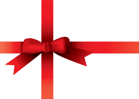 Elegant Red Ribbon Gift Presentation PNG