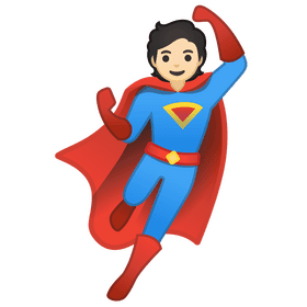 Dynamic Superhero in Action PNG