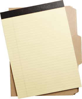 Blank Paper Sheet on a Cardboard Folder PNG