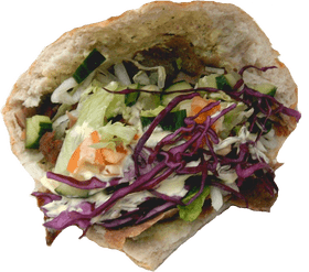 Kebab Delight Fresh Flavors Wrapped in Pita PNG