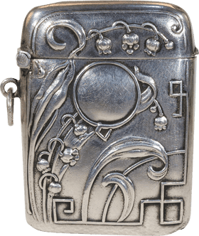 Elegantly Safe Vintage Silver Artistry PNG