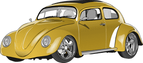 Classic Yellow Car with Modern Flair PNG