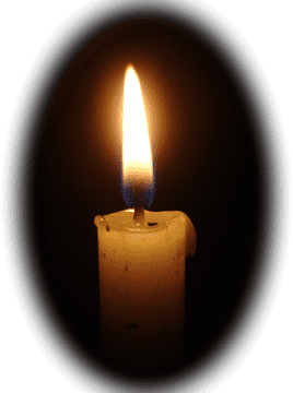 Ethereal Glow of a Single Candle Flame PNG