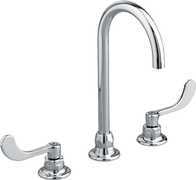 Elegant Chrome Bathroom Faucet Set PNG