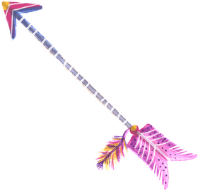 Colorful Feathered Arrow of Playful Adventure PNG