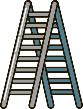 Versatile Folding Ladder for Every Task PNG