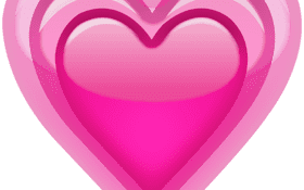 Radiant Pink Heart of Love PNG