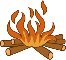 Campfire Glow Warmth and Adventure PNG