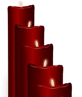 Warm Glow of Red Candles PNG