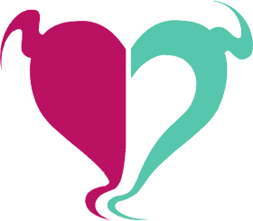 Heart's Embrace A Dance of Colors PNG