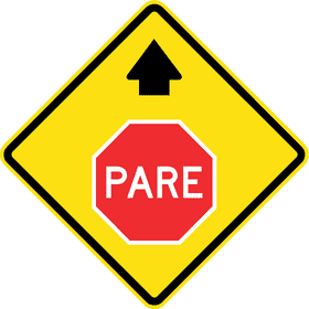 Caution Sign Stop Ahead PNG