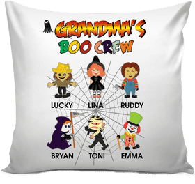 Grandma's Boo Crew Pillow Cushion Design PNG