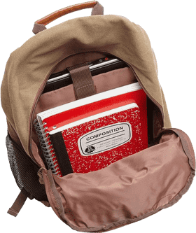 Student's Shopping Bag for School Essentials PNG