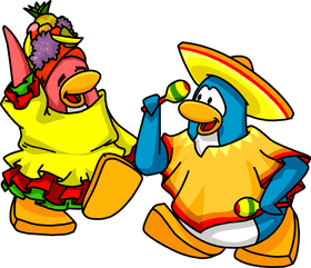 Postcard from the Fiesta Penguins PNG