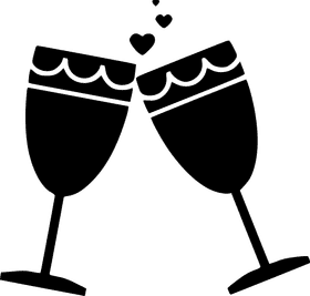 Cheers to Love A Toasting Drink Celebration PNG