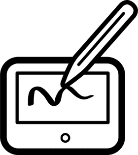 Modern Tablet with Stylus for Creative Tasks PNG