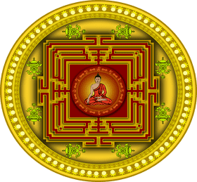 Radiant Buddha Mandala of Enlightenment PNG