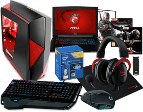Ultimate Gaming Desktop Computer Setup Bundle PNG