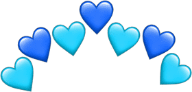 Radiant Hearts in Blue Harmony PNG